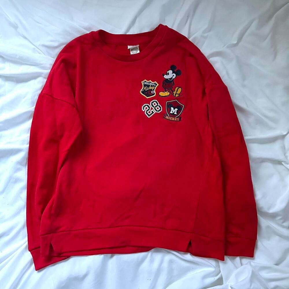 Disney red mickey mouse crewneck